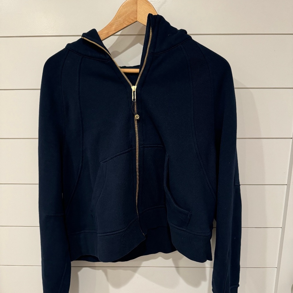 Lululemon Full Zip Scuba with Hood and Gold zipper/accents